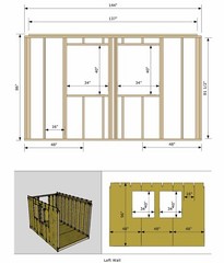 Building Plans for 8′ x 12′ Tiny Home – 96 sqft Area, Framing & Sheathing Detail