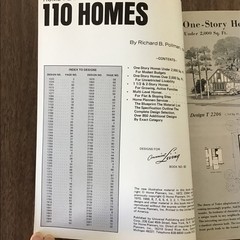 1972 vtg MCM Contemporary Home Plans 110 HOUSE Floor Plans Book SEE INDEX