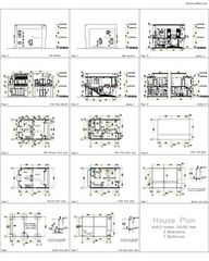 20×30 Feet Small House Plan 6×8.5 Meter 2 Beds 1 Bath Flat Roof (A4 Hard Copy)