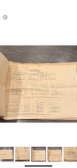 vintage set of 7 blueprint sheets from nationwide plan book company