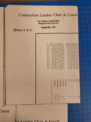 Vintage Family Handyman Plan No. 107 Construction Lumber Chair & Couch DIY Wood