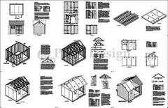 Deluxe Shed Plans 10′ x 12′ Reverse Gable Roof Style Design # D1012G