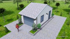 13×23 Feet 4×7 Meter 1 Car Garage Gable Roof Shed Plan PDF Plans (A4 Hard Copy)