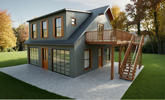 848 Sqft ADU (in-law suite) 2 car Shop/Garage with a 1Bed/1.5Bath APT. above