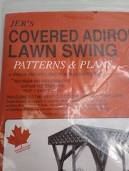 Jer’s Patterns & Plans#J00750 Build Yourself Covered Adirondack Lawn Swing Vintg
