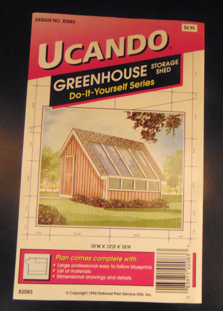 UCANDO Do It Yourself Series Design No B2083 Greenhouse / Storage Shed