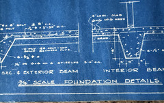 Lot of 3 1954 Architectural Blueprints L.B. Wootters Architects Houston Texas