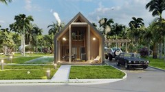 Black House 2 Bed, Bathroom, Terrace&Mansard Roof CAD Blueprints Metric/Imperial