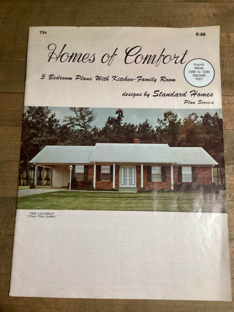 Vintage : HOUSE PLANS “Homes of Comfort” C-86 @ Southern UNITED STATES