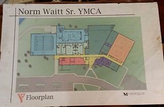 23″ X 35″ Architects Floorplan for the NORM WAITT SR YMCA in SIOUX CITY IOWA