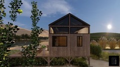 720SF Tiny House Cabin Plans – Blueprints – Modern, Bathroom and Loft