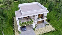 House Design Plan 12×11 Meter 40×36 Feet 4 Bedrooms PDF Plan (A4 Hard Copy)