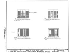 Southern Railroad Station, Montpelier, VA, architectural drawings, large set