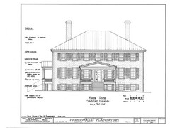 Architectural Home Plans, Prestwould Virginia Plantation Mansion w/ cottages