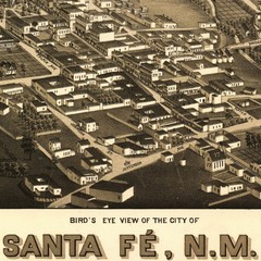 Santa Fe New Mexico 1882 Bird’s Eye View Historic City Map Vintage Wall Art