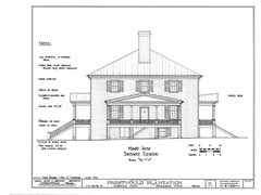 Architectural Home Plans, Prestwould Virginia Plantation Mansion w/ cottages