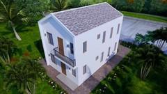 20×30 Duplex House 6×9 Meter 2 Beds 1 Bath Each Floor PDF Pan &(A4 Hard Copy)