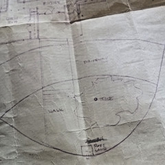 Vintage Mid-Century Architectural Blueprint Plans by Architect Joyce Miller 1964