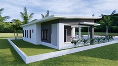 House Design Plan 16×12 Meter 52×39 Feet 3 Bedrooms Shed Roof (A4 Hard Copy)