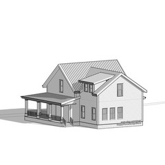 The Cottage Farmhouse Plan 3 bed 3.5 bath (51’x48′) Custom House Plans and Bluep