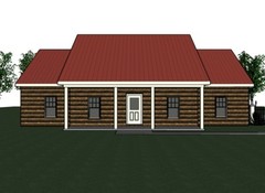Abbigale 2161G 4 LOG home, house plan 4 beds, 2.5 baths PDF