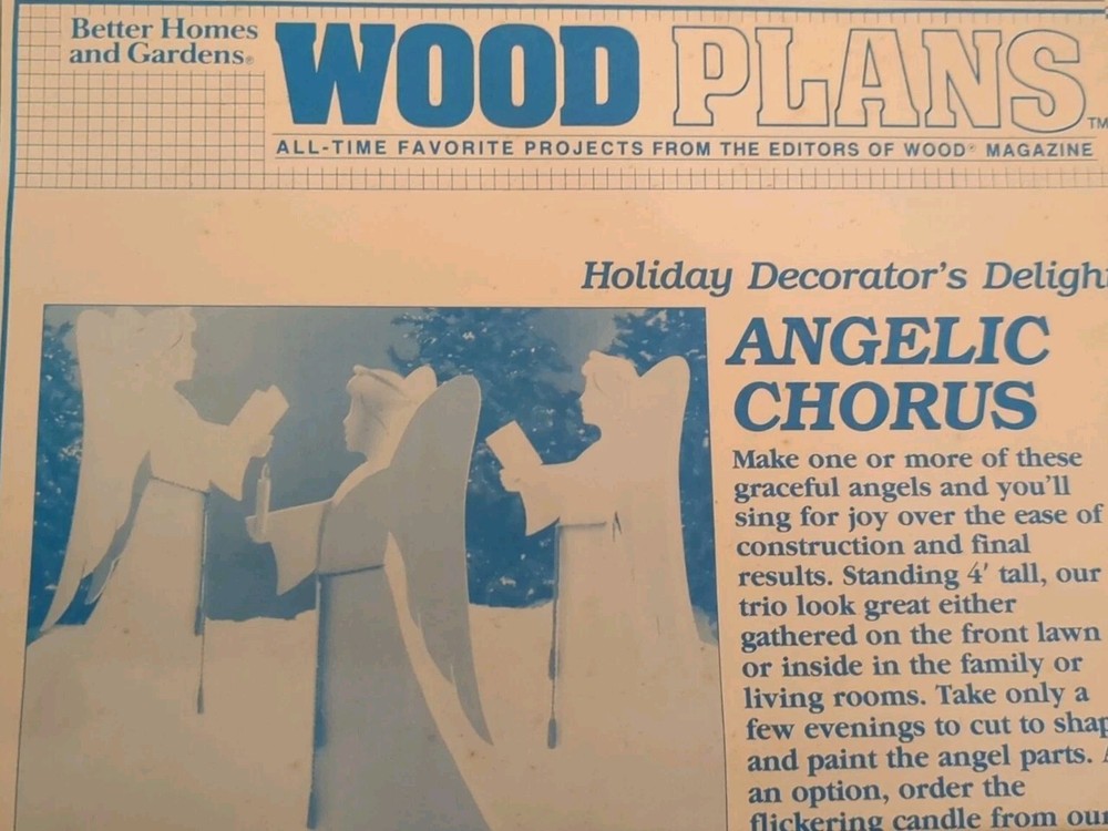 BETTER HOMES AND GARDENS WOOD PLANS ANGELIC CHORUS CUTOUT OFS- # 1019