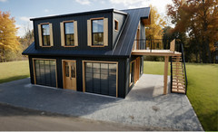 848 Sqft ADU (in-law suite) 2 car Shop/Garage with a 1Bed/1.5Bath APT. above