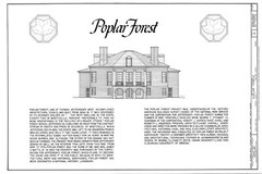 Poplar Forest by Thomas Jefferson, octagon Colonial country house detailed plans