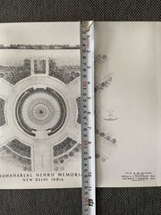 Vintage Felix De Weldon Personal Plans Blueprint Nehru Memorial New Delhi India