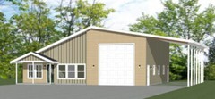 46×48 House – 2 Bedroom 2 Bath 1 RV – 1,157 sqft – PDF Floor Plan – Model 1C