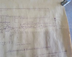 Vintage 1973 Architectural Private Residence Blueprints Bound Set 5 Sheets