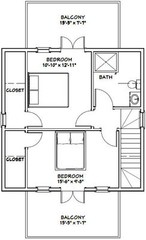 24×24 House — 2 Bedroom — 1.5 Bath 1,038 sq ft — PDF Floor Plan — Model 3H