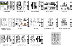 30’x47’ 2 Beds, 1 Bath A-Frame Cabin Architectural Build Plans PDF Download.