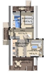 30’x47’ 2 Beds, 1 Bath A-Frame Cabin Architectural Build Plans PDF Download.