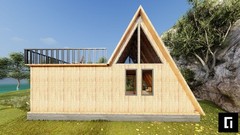 A frame house plans, Cabin DIY Plans – 550SF- Tiny House Building