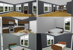 30×40 House — 3 Bedroom 2 Bath — 1,200 sq ft — PDF Floor Plan — Model 3C