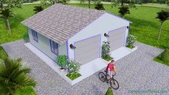 24×24 Feet 2 Cars Garage Shed Plan 7.3×7.3 Meter PDF Plans (A4 Hard Copy)