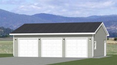 36×28 3-Car Garage — 1,008 sq ft — PDF Floor Plan — Model 11A