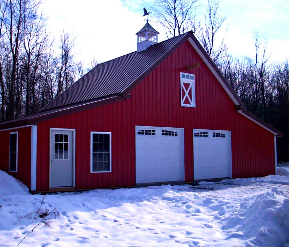31 Car Barn Designs with Lofts- Complete Pole-Barn Construction Plans (G7)