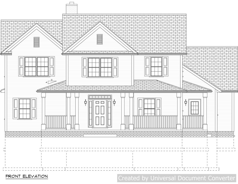 Full Set of two story 4 bedroom house plans 2,841 sq ft