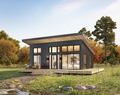 22×28 Lean Modern Cabin Custom Architectural Plans 616SF – PDF Download
