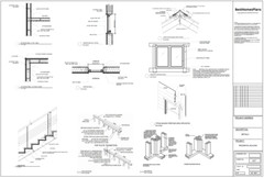 22’x38’ 2 Beds, 1 Bath Small A-Frame Cabin Architectural Build Plans PDF.
