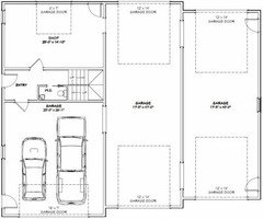 60×50 Apartment with 2-Car 2-RV Garage – PDF FloorPlan – 1,694 sqft – Model 1