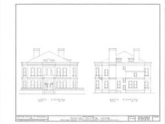 Historic house plans, Victorian Romanesque Mansion, architectural drawings