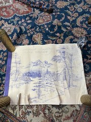 Vtg Moose Head Country Log Home Plans Full Set Blueprint Farmhouse 1980s Maine