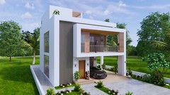 29×36 Feet House Plans 8.5×11 Meter 4 Bed 3 Bath Terrace Roof PDF & A4 Hard Copy
