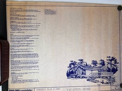 COMPLETE 8 + Sheet VINTAGE A-Frame Cabin Blueprints National Plan RARE