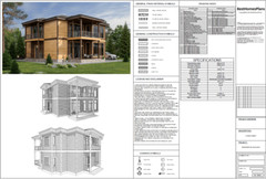 5 Beds, 5 Baths Beautiful Home Architectural Build Plans PDF Download