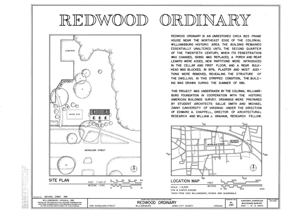 Colonial Williamsburg Timber Framed Cottage – Printed Architectural Plans
