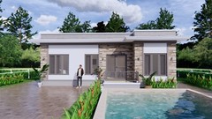 36×20 Feet Small House 11×6 Meter 3 Beds 2 Baths Terrace PDF & (A4 Hard Copy)